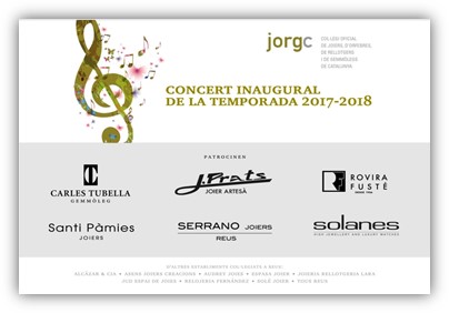 Concert inaugural de la Temporada 2017-2018 al Teatre Fortuny de Reus, amb el patrocini del Col·legi de Joiers