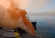 Simulacre d’incendi a la benzinera del Club Nàutic Cambrils