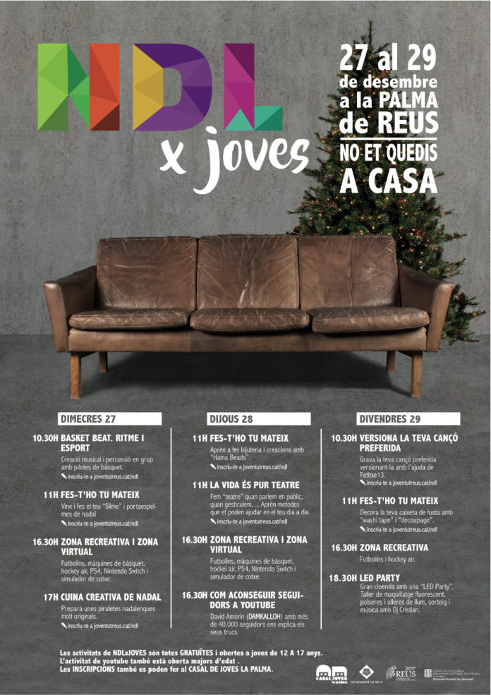 El Casal de Joves obre per Nadal amb el programa NDLxJoves