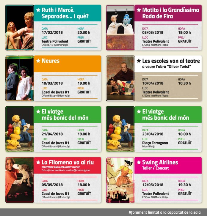 La regidoria de Cultura presenta una programació estable de teatre i música