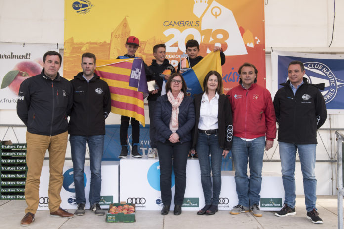 Javier Ojeda i Maria Perelló, guanyadors del Campionat d’Espanya d’Optimist del Club Nàutic Cambrils