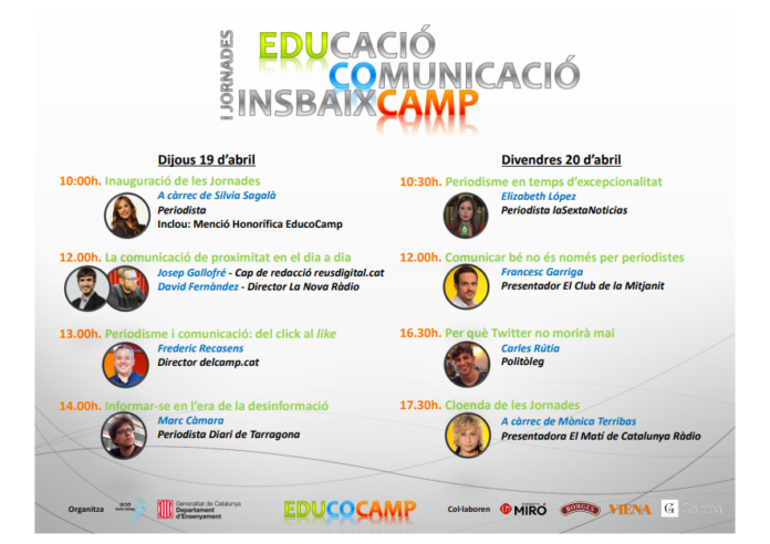 L’Institut Baix Camp organitza les primeres Jornades Educocamp sobre educació i comunicació