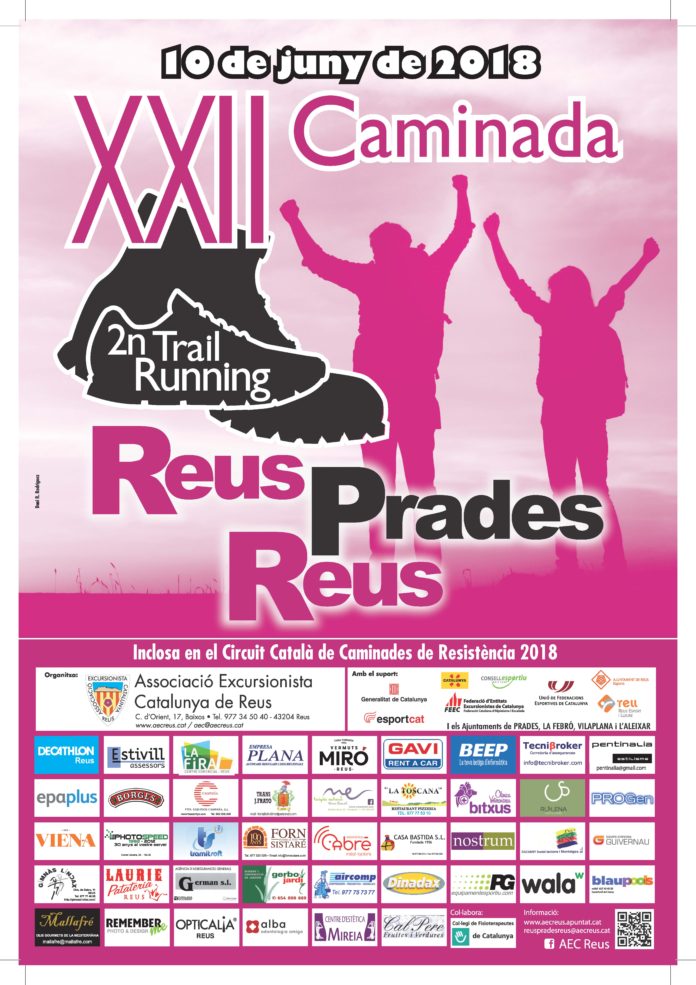 Cartell de la caminada Reus-Prades-Reus de 2018