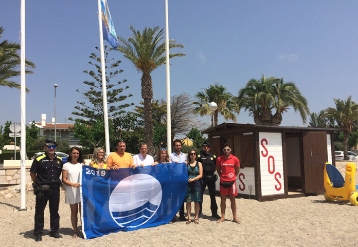 Bandera blanc i blava