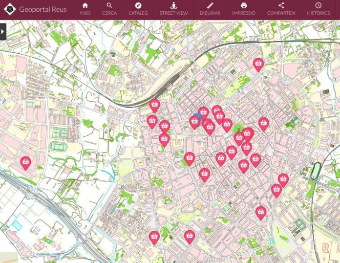 mapa comerç Reus