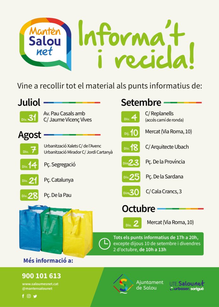 Salou impulsa una campanya als carrers per fomentar el reciclatge i un comportament cívic entre la ciutadania