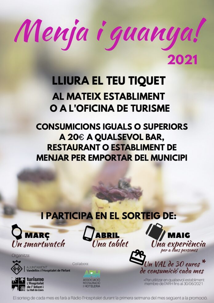 Menjar als establiments de restauració de Vandellòs i l’Hospitalet de l’Infant pot tenir premi!