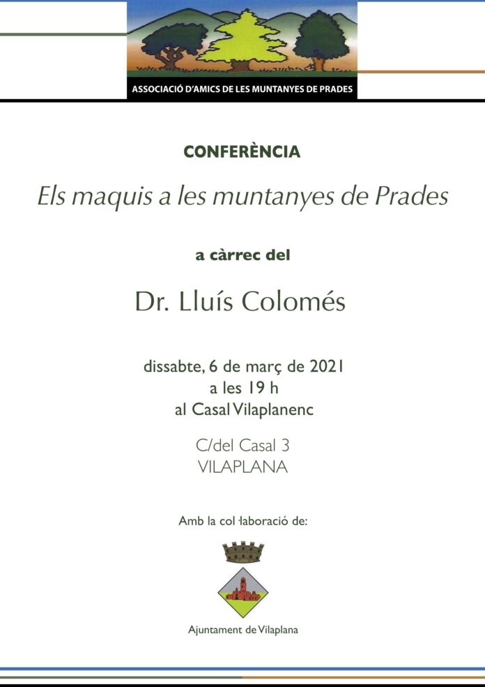 Gairebé 70 persones inscrites a la conferència “Els maquis a les Muntanyes de Prades”