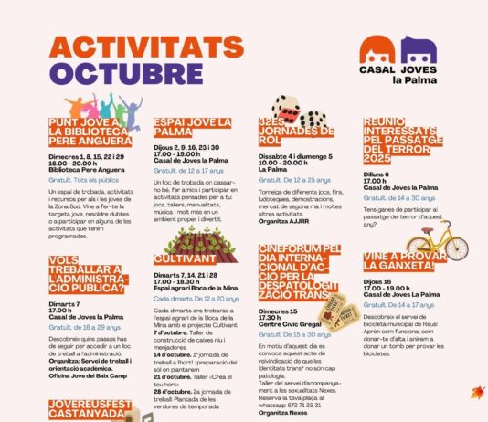 Activitats d’octubre al Casal de Joves