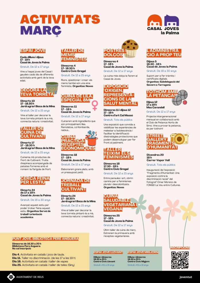 Cartell d'activitats de març 2026 al Casal de Joves-20260304104746