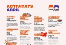 Programació d’abril al Casal de Joves