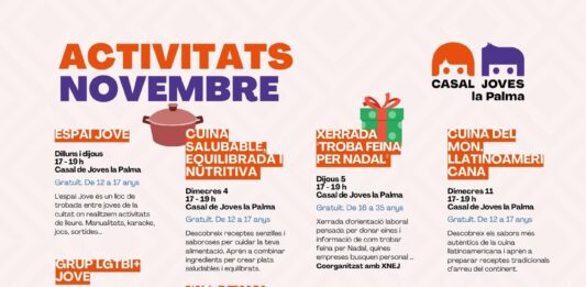 Programació de novembre al Casal de Joves